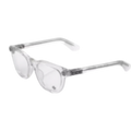 PLUGPALACE Chrm Glsses featuring a modern transparent frame with intricate artisanal detailing on the temples.